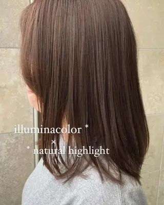 ミディアム カラー 田中 あかねのヘアスタイル