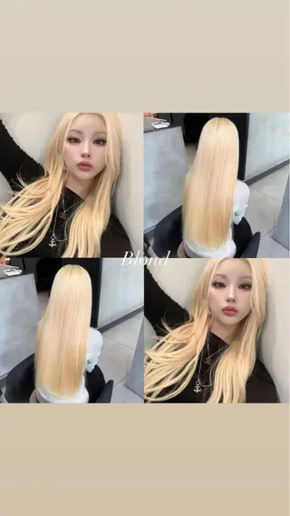 カラー オフホワイト大阪店（off white）所属・LENA🎀 ハイトーン/エクステのヘアスタイル