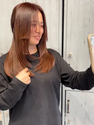 セミロング カラー ヘアアレンジ アンドウ ユウ/ レイヤーカット/韓国のヘアスタイル