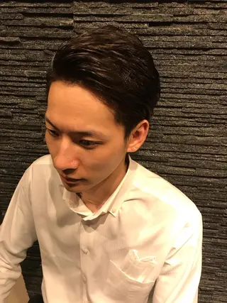 ミディアム メンズ ギンザ ヒロのヘアスタイル