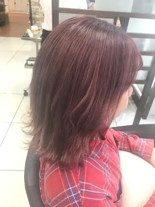 ミディアム カラー 馴染ませNo.1🧃 エクステ・アレンジのヘアスタイル