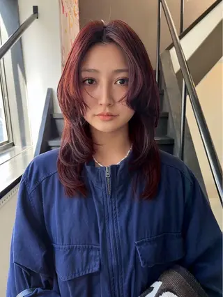 ミディアム BOW【ボウ】所属・レイヤー/ 本町/Takumiのヘアスタイル