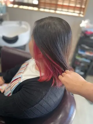 ミディアム カラー Hair room Leaのヘアスタイル