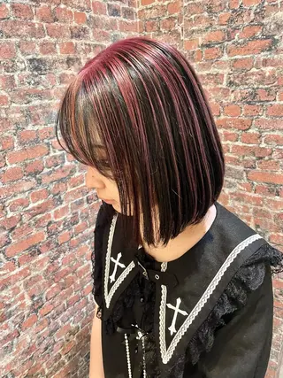 ミディアム ブリーチ特化🎖️ピ ンクカラー高橋さやかのヘアスタイル