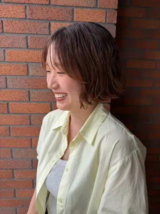 ショート カラー 森国 凜 /広島美容院のヘアスタイル