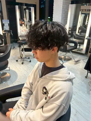 パーマ メンズ akihiro／韓国 ヘア／栄のヘアスタイル