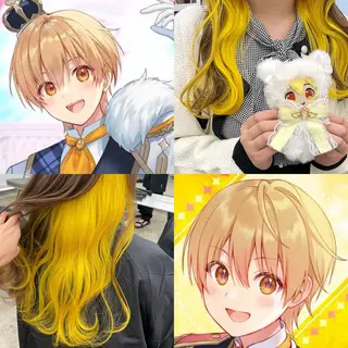 セミロング カラー SALOWIN池袋East店3F所属・インナーカラー 推し ブリーチ  髪質改善のヘアスタイル