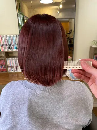 ショート カラー パーマ 齋藤 リクのヘアスタイル