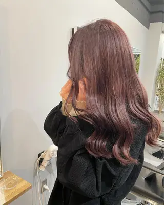 ロング カラー ミルクティーベージュ ❤︎レイヤー　MIAのヘアスタイル