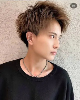 メンズ 女性目線の可愛い ハイトーン/楓のヘアスタイル