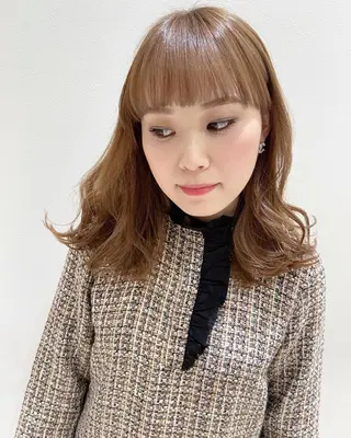 ミディアム カラー パーマ I know所属・木下 奈々のヘアスタイル