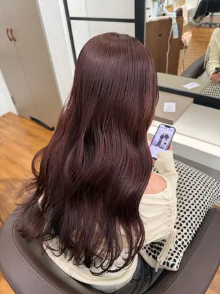 カラー ayano/ 艶カラー✨/韓国風のヘアスタイル