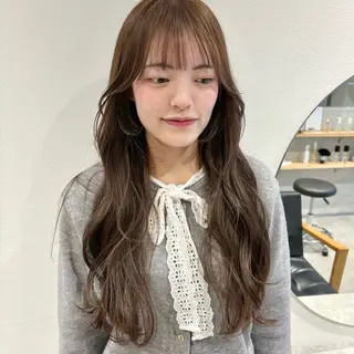 ロング カラー 🍊暖色×顔周り 🍊cocoroのヘアスタイル