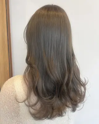 ロング カラー パーマ ヘアアレンジ メンズ 透明感カラー／ 新潟万代/池野里衣のヘアスタイル