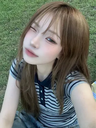 ミディアム カラー 𝑺𝑨𝑨𝒀𝑨 渋谷ワンホンHairのヘアスタイル