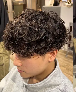 ミディアム パーマ Smail Hair 大森店所属・安立 玲於のヘアスタイル