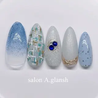 ネイル salon A.glansh所属・肌質改善salon♪ 効果がわかる♪南森町のネイルデザイン