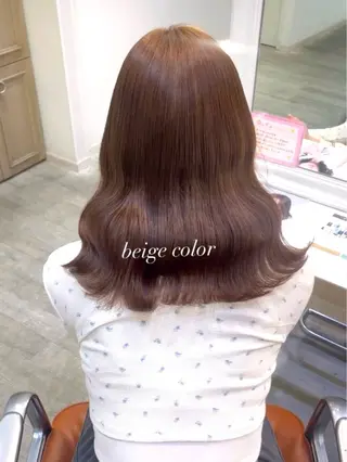 ミディアム カラー ハイトーンカラー/ 長さだし🐇きょうかのヘアスタイル