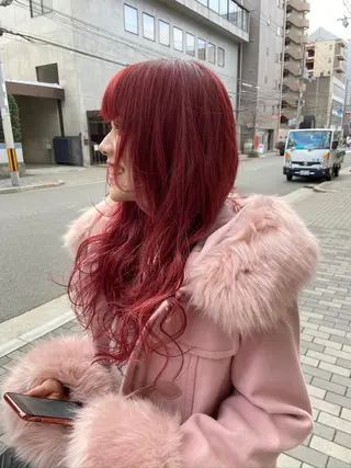 ロング カラー ヘアアレンジ WEG所属・韓国レイヤー/艶髪 WATSUKIのヘアスタイル