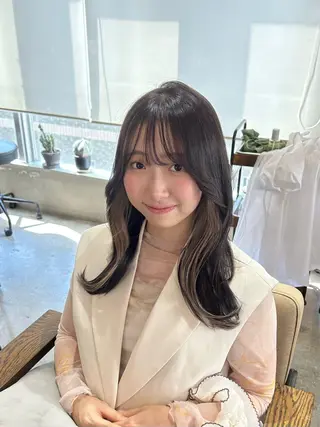 セミロング カラー ruup Aru ユウキのヘアスタイル