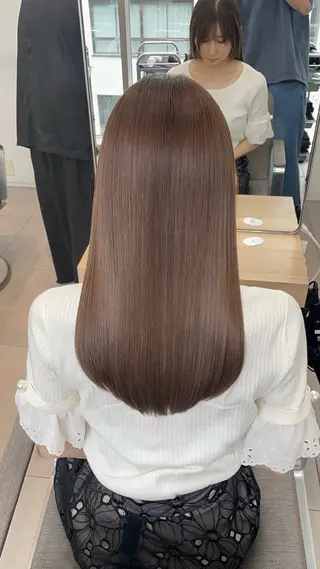 セミロング カラー ✨髪質改善✨美髪 矯正🫧小泉のヘアスタイル