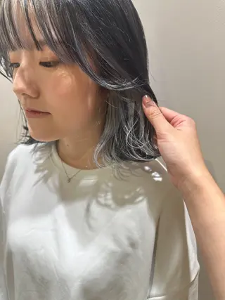 ミディアム カラー シェアサロンコネクト所属・Chiho/ 博多/パーマ/ボブのヘアスタイル