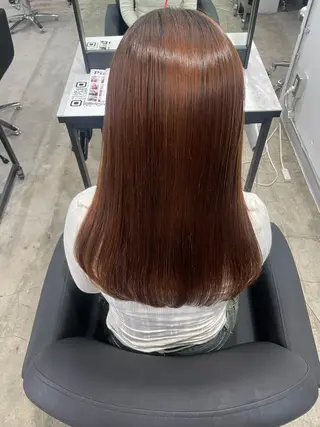 セミロング レイヤーカット/ 縮毛矯正/ミサキ💐のヘアスタイル