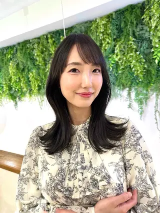 ロング カラー レイヤー/韓国ヘア /顔周り/大久保貴之のヘアスタイル