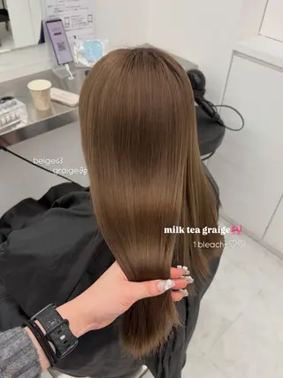 カラー 透ける透明感カラー 🤍anju🎀のヘアスタイル