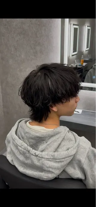 ミディアム パーマ メンズ メンズウルフ特化🐺 🔥長山耕大🔥のヘアスタイル