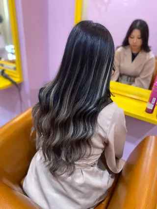 セミロング チビ編み込みエクステ どぅ〜す/YUIのヘアスタイル