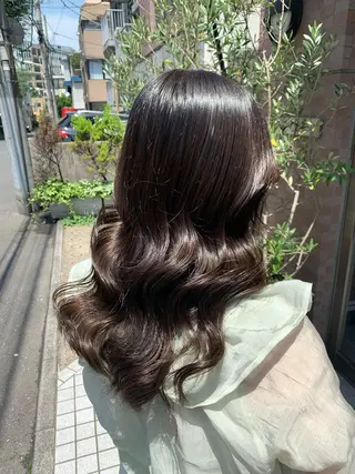 ミディアム カラー ヘアアレンジ 🦋韓国ヘア 坂本 菜摘🦋のヘアスタイル