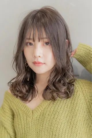 セミロング カラー ヘアアレンジ 山崎 澪 レイヤーカット/大宮のヘアスタイル