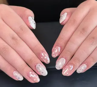 ネイル By moonネイル 🌷ワンホン/韓国風のネイルデザイン