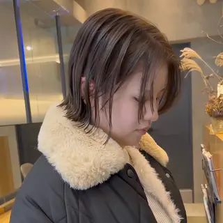 ショート カラー ボブ・レイヤー 田中 励也のヘアスタイル