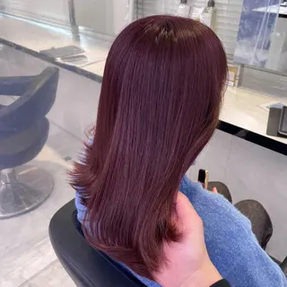 セミロング カラー ヘアアレンジ ピンク・ベージュ🩰 カラー🫧とらのヘアスタイル