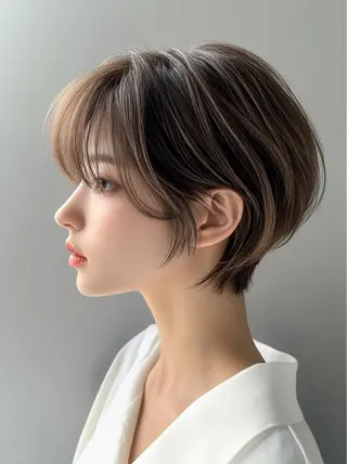 ショート カラー レイヤー×顔周 り×髪質改善/MIUのヘアスタイル