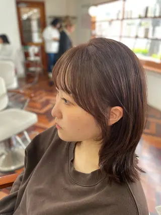 ミディアム カラー mopa所属・mopa_kaede 暖色カラー/ロングのヘアスタイル