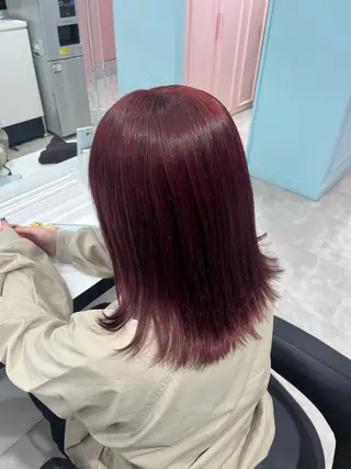 ミディアム カラー みう/仙台/暖色/ 艶髪/顔周りカット/のヘアスタイル