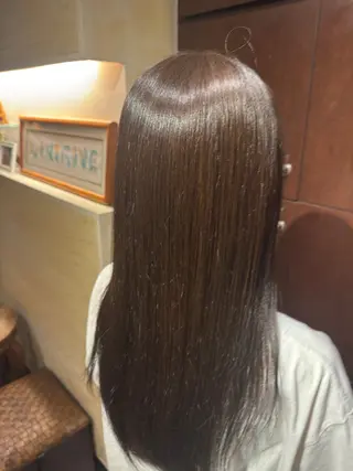 ロング カラー 茅ヶ崎/縮毛矯正 ワンカラー/すずかのヘアスタイル