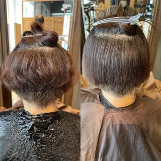 ショート 六本木縮毛矯正/髪質 改善/LOANA鈴木のヘアスタイル