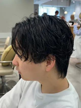 パーマ メンズ メンズパーマ、スパ イキー、上野星也のヘアスタイル