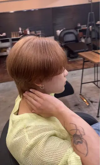 ショート カラー メンズ 髪質改善ケア特化 石田のヘアスタイル