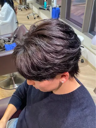 メンズ メンズ特化/フェザー /パーマ/伊勢元のヘアスタイル