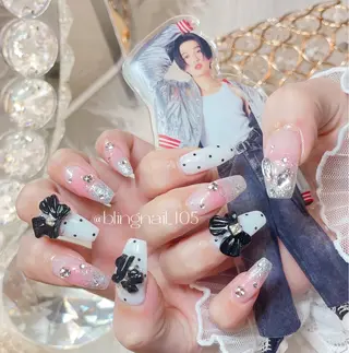 ネイル 23時まで❤︎韓国、 ワンホンネイルのネイルデザイン