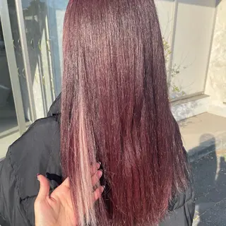 ロング カラー 顔まわり/インナー カラー/　syuriのヘアスタイル