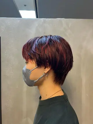 カラー メンズ miyu /レイヤー/ブリーチのヘアスタイル