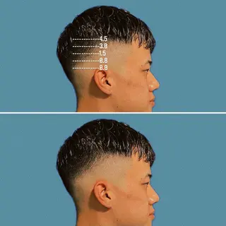 ショート カラー パーマ メンズ &CREW スタッフのヘアスタイル