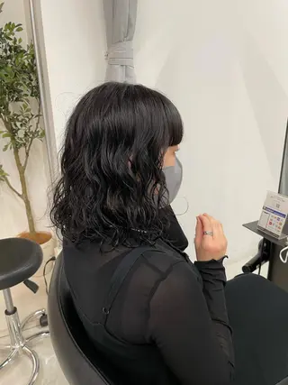 ミディアム カラー パーマ キッズ オトナヘア🌸 harukaのヘアスタイル