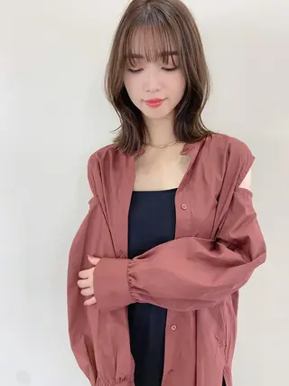 ミディアム 鎌倉 彩のヘアスタイル